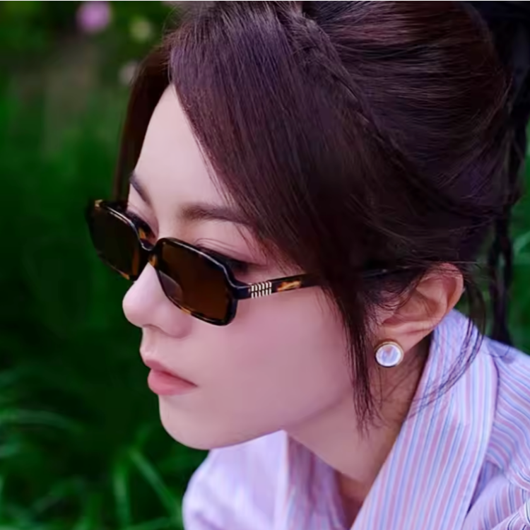 Rectangular Acetate Sunglasses