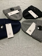 Ribbed Beanie with Lens Detail