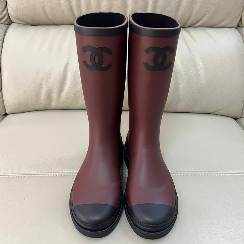 Viral Rubber Boots Burgundy