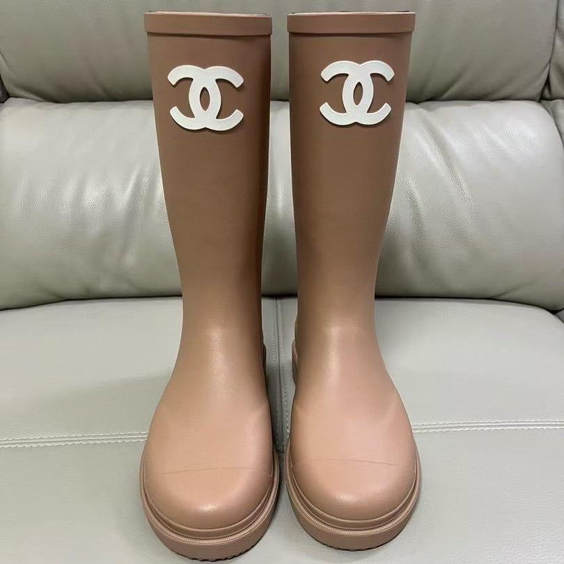 Viral Rubber Boots Nude