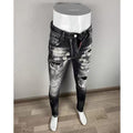 Slim-Fit Distressed Denim Jeans