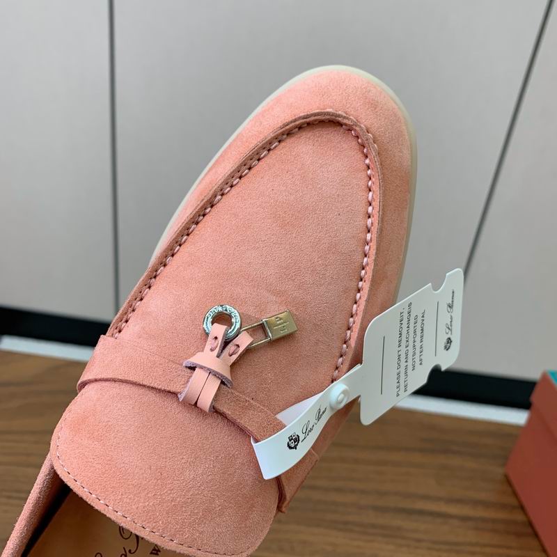 Coral Suede Loafers