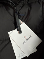Black Knitted Shawl Puffer